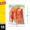 thumbnail image 2 of Glad Zipper Food & Freezer Storage Quart Bags, 46 Count, 2 of 7