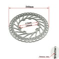 thumbnail image 1 of Motorcycle Rear Brake Disc Rotor Front 240mm For CR125 CR250 2002-2008 CRF250 CRF450 2002-2017 BSE KAYO T6 K6R, 1 of 2