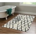 thumbnail image 2 of Moroccan Atlas Ivory Rug 3x5 Shag Distressed Geometric Modern Floor Covering, 2 of 6
