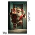 thumbnail image 2 of Holiday Party Santa Door Cover Decorative Tapestry for Festive and Entryway Styling, 2 of 5