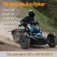 thumbnail image 6 of All-Weather Can Am Ryker Cover, 600D Heavy Duty Waterproof Cover, 102"x66"x45", Compatible with Can-Am Ryker 600/900/Sport/Rally - Black, 6 of 6