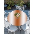 thumbnail image 6 of Burnt Orange Ombre Round Fitted Tablecloth with Elastic Edge, Waterproof Table Cloth Table Cover for 45"-54" Tables, Abstract Art Modern Orange Gradient Tablecloths for Dining Picnic Indoor Outdoor, 6 of 9