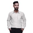 thumbnail image 1 of BESTMAN Printed Formal Shirts For Men Slim Fit Spread Collar Cotton Shirt, 1 of 5