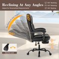 thumbnail image 2 of SUMMIT LIVING Big and Tall Executive Office Chair with Footrest, Reclining High-Back Leather Ergonimic Computer Desk Chair, Black, 2 of 10