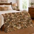 thumbnail image 6 of Realistic Woodland Deer Collage Serene Autumnal Forest Scene, Peaceful Woodland Scene, Warm Flannel Blanket for Cabin and Lodge, Wildlife Lovers Thanksgiving Gift, Rustic Home Decor, 6 of 7