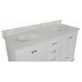 thumbnail image 5 of Harper 60" Double Bathroom Vanity with White Cabinet and Engineered Marble Top, 5 of 7