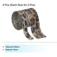 thumbnail image 3 of Unique Bargains 2 Roll 1 Yard 13.5/27mm Self Adhesive Crystal Rhinestone Ribbon for Crafts Project, Black,Brown, 3 of 5