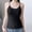Black, variant on Short Sleeve Tops Solid Color Ribbed Texture Adjustable Strap Camisole Sleepwear Innerwear