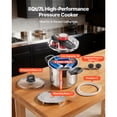 thumbnail image 4 of KFFKFF Pressure Cooker, 8Qt Pressure Cooker Stainless Steel, Pressures Canner with Steaming Rack, Tempered Glass Lid, 4 of 9