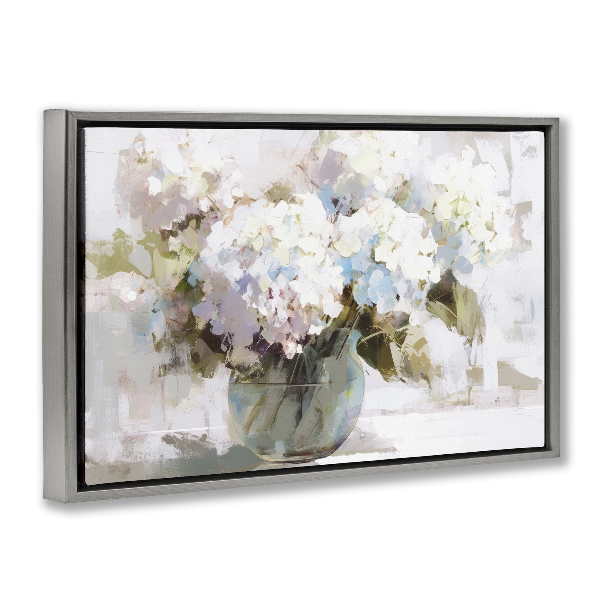 Stupell Industries Blushing Bride Garden Flowers Gray Framed Floater Canvas Wall Art, design by Tina LeCour