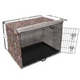 thumbnail image 6 of Owl Print Dog Crate Cover, Hearts Leaves Autumnal Forest Birds, Easy to Use Pet Kennel Cover Small Dogs Puppies Kittens, 7 Sizes, Pale Chocolate Multicolor, by Ambesonne, 6 of 6