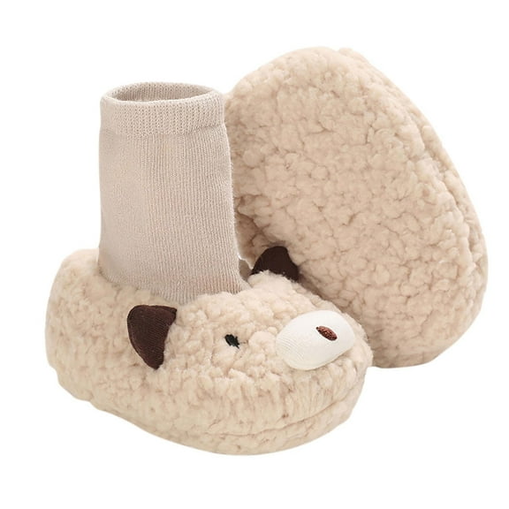 Unisex Baby Slipper Socks Kids Floor Slipper Baby Winter Newborn Cute Shoes Warm Comfortable Snowfield Booties Prewalker Toddler Boys Girls Fuzzy Socks for Girls Slipper Socks