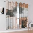 thumbnail image 5 of Dashan Brown Grey Abstract Blackout Curtains for Bedroom Living Room Decor Grommet Window Drapes 42x63 Inch,2 Panels, 5 of 7