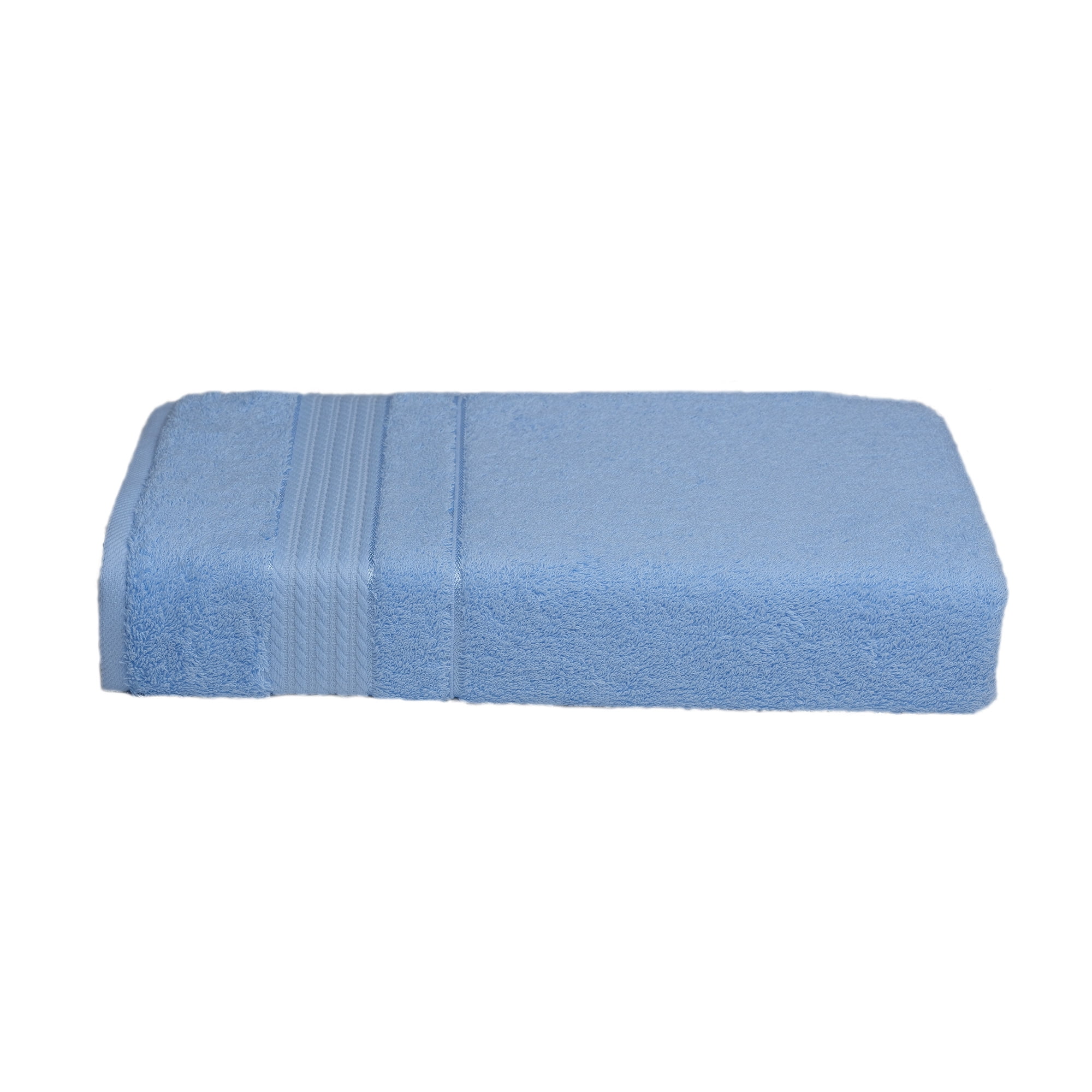 Melissa Linen Premium Turkish Cotton Set of 3 Luxury Bath Towel Set, Light Blue