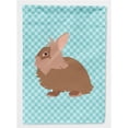 thumbnail image 1 of Carolines Treasures BB8134CHF Drapeau de Maison en Toile à Carreaux Bleus Lionhead Rabbit, 1 of 4
