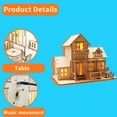 thumbnail image 2 of ZHICHUN 3D Wooden Dollhouse Puzzle Kit, DIY Sweet Home Model with LED Night Light & Music Box, Miniature House Craft Kit for Christmas Birthday Gifts, 2 of 7