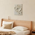 thumbnail image 7 of White Textured Flower Canvas Wall Art, Neutral Floral Abstract Print, Modern Minimalist Flower Artwork, Black and White Botanical Wall Decor for Living Room Bedroom, 7 of 7