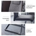 thumbnail image 6 of 8 Pieces Dinner Chairs, Faux Leather Dinning Chairs with High Backrest and Upholstered Cushion Seat, Modern Dining Table Chairs with C-shaped Tube Legs, Gray, 6 of 9