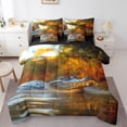 thumbnail image 1 of Crocodile 7 Piece Comforter Set Full Bed In A Bag,Reptile Bedding Sets Coastal Creature Sheet Set With Comforter,Wild Animals Bed Set, 1 of 5