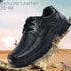 thumbnail image 3 of Zapatos de vestir de negocios negros de cuero para hombre de primavera y otoño, zapatos de hombre de suela gruesa, zapatos de senderismo casuales para exteriores de gran tamaño, 3 of 6