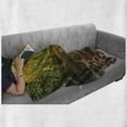 thumbnail image 6 of Landscape Soft Flannel Fleece Blanket, Pine River in Fall Forest Faded Maple Leaves Deciduous Trees in Autumn, Cozy Plush for Indoor and Outdoor Use, 70" x 90", Green Yellow Cinnamon, by Ambesonne, 6 of 6