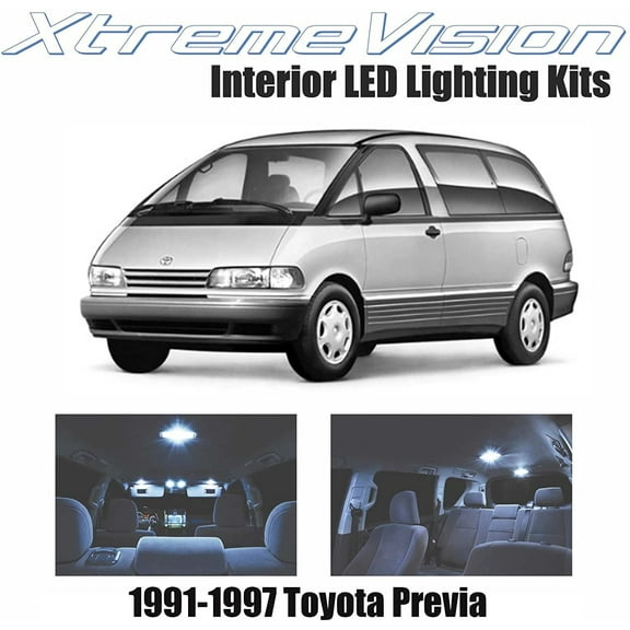 XtremeVision Interior LED for Toyota Previa 1991-1997 3 Pieces Cool White Interior LED Kit   Installation Tool