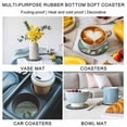 thumbnail image 5 of Daisy Flower Coasters Set of 4, Absorbent Coasters for Drinks, Vintage Horseshoes Farmhouse Wooden Grain Teal Coaster for Desk Coffee Table Protection, Home Decor House Warming Gifts 4", 5 of 8