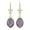 Amethyst, variant on Amethyst Earring - Marquise Shape - 925 Sterling Silver 18K Gold Plated.