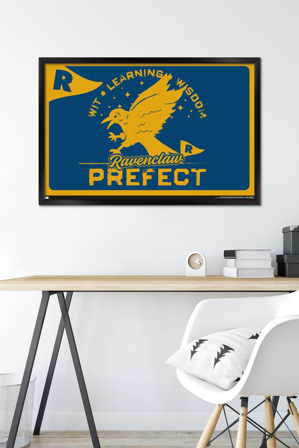 The Wizarding World: Harry Potter - Ravenclaw Clubhouse Crest Wall Poster, 22.375" x 34" Framed