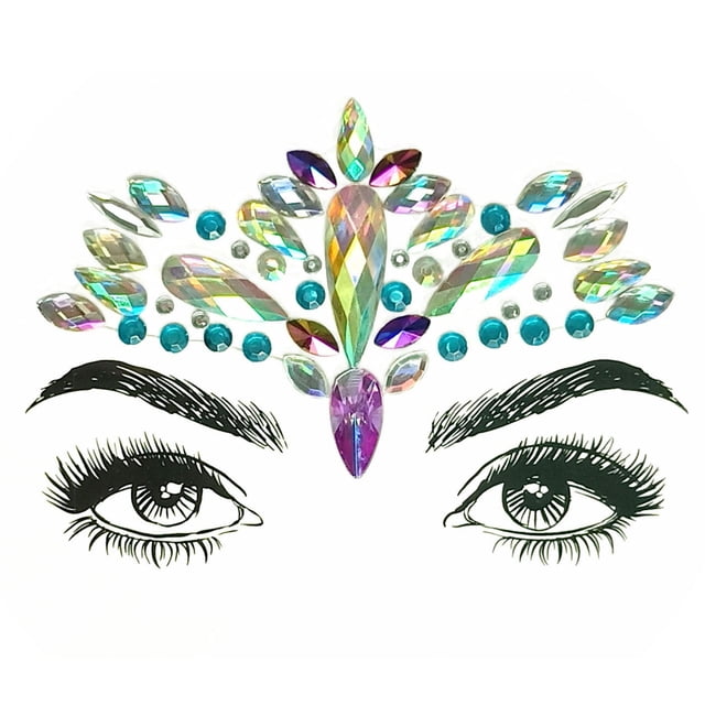 EGNMCR Fake Tattoos, Tattoo Stickers Halloween Sticker Acrylic Crystal Diamond Sticker Diamond Face Sticker Stickers Stickers
