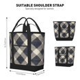 thumbnail image 2 of Large Capacity Insulated Tote Bag16.1×13.4×7.5in Thermal Insulation And Easy To Clean Strong Bearing Capacity Can Be Reused Argyle Plaid Lightslategray_4, 2 of 8