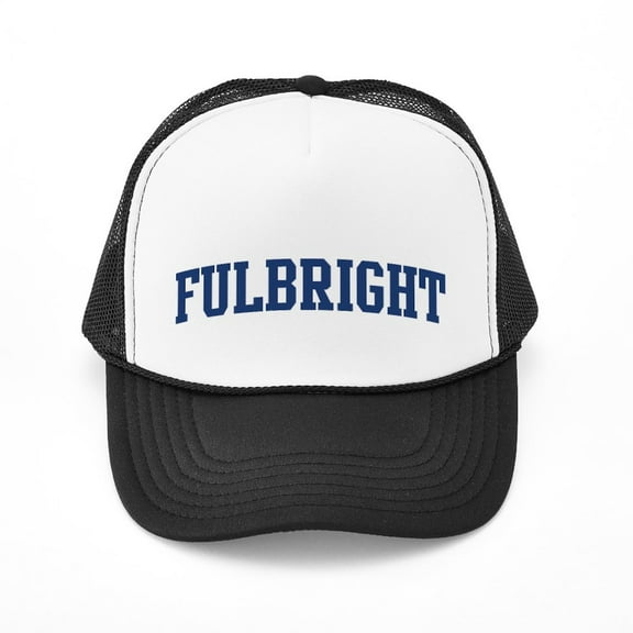 CafePress - FULBRIGHT Design (Blue) - Adjustable Unisex Printed Trucker Hat with Mesh Back