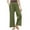 2-1-Army Green, variant on SELONE Green Wide Leg Workout Pants for Women Plus Size Lounge Pants Cotton Linen Wide Leg Cropped Trouser Loose Casual Long Beach Pants Drawstring Solid Lightweight S Tall Breathable Summer Clothes