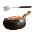 thumbnail image 3 of Wok antiadherente, Wok de fondo redondo, ollas sin recubrimiento, Wok de cocina, Cocina de Inducción, sartén Wok, Wok de hierro Pow para restaurante, 3 of 7