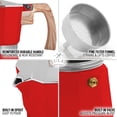 thumbnail image 4 of Cafetera para café espresso Zulay Kitchen, 3 tazas, color rojo, 4 of 7