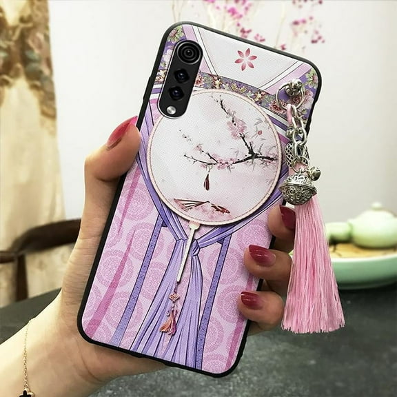 LYM-Phone Case For LG Velvet 4G/5G, TPU Tassel Bell Anti-knock Protective Back Cover Waterproof Dirt-resistant Anti-dust Soft case Silicone Durable Chinese Style Shockproof