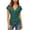Green, variant on Wrap Front Deep V Neck Tops for Women Dressy Casual Dolman Cap Sleeve Solid Color Shirts Slim Fit Asymmetric Split Hem Blouses M