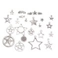 thumbnail image 1 of 22 diseños antiguos plata estrella colgante joyería conector ajuste, 1 of 6
