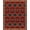 Black Red, Pattern 2, variant on Design&I 8'x10' Washable Area Rug Maroon Contemporary Framework Repeating Featuring Balanced Mid for Dining Room, Large Office, Lounge, Snag-Free