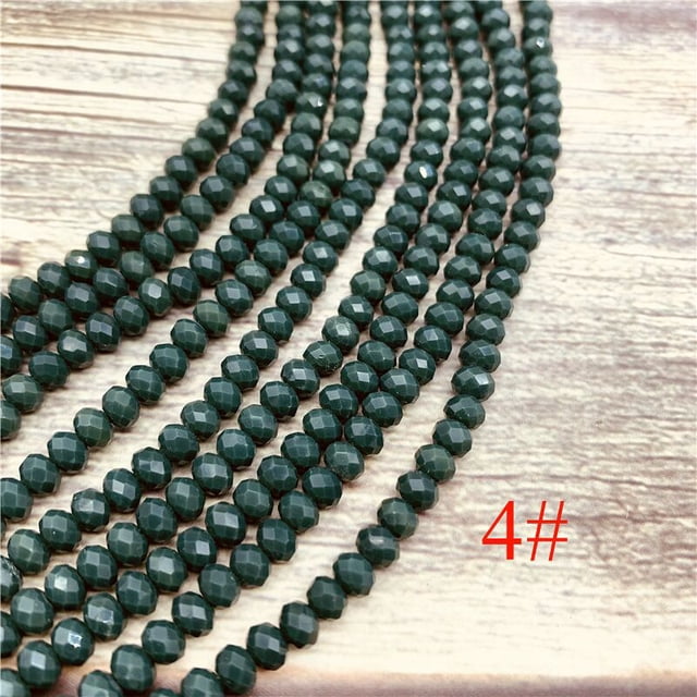 Cuentas de cristal Rondel de 2x3mm/3x4mm/4x6mm, cuentas de cristal facetadas para fabricación de joyería DIY, pulsera femenina, collar, joyería Deng Xun unisex