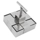 thumbnail image 5 of Molde Cuadrado Para Anillos De Pastel, Molde Para Anillos De Cocina De Acero Inoxidable, Molde Para Pasteles Con émbolo Con Resorte Y Prensadores, Multiusos, 5 of 7