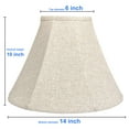 thumbnail image 2 of TOOTOO STAR Bell Lamp Shades Set of 2, Medium Medium 6" Top x 14" Bottom x 10" High Brown Linen LampShade, 2 of 6