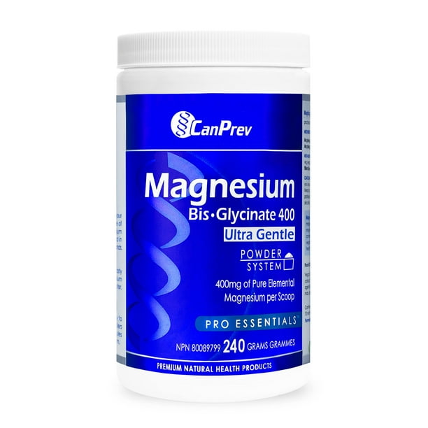 CanPrev Magnesium BisGlycinate Powder Supplement Pure 400mg Ultra