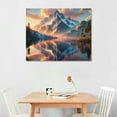 thumbnail image 2 of EastSmooth Grand Teton Canvas Wall Art National Park Scenery Photo Poster Framed Art Prints Mountain River Pictures Wall Decor Sunset Clouds Artwork for Bedroom, 2 of 6