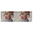 thumbnail image 6 of Yayeee Kitchen Valance Rod Pocket 54" x 18" Living Room Window Curtain, Gray Dog Artist, 6 of 6