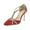 Red, variant on XYD Women Elegant T-strap Thin High Heel Buckle Pumps Pointed Closed Toe D'Orsay Sandals Party Evening Shoes Size 7 Purple