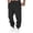 Grey, variant on Men's Mid Waist Woolen Plaid Stretch Casual Pants White L