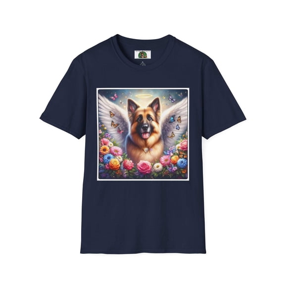 German Shepherd Dog "Rainbow Bridge" Unisex Softstyle T-Shirt