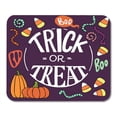thumbnail image 1 of NUDECOR Colorful Doodles Cartoon Candy Corns Pumpkins Worms Trick Threat Hand Lettering Mousepad Mouse Pad Mouse Mat 9x10 inch, 1 of 1