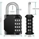 thumbnail image 5 of Combination Locker Padlock, 4 Digit Coded Padlock, Gym Lock, School Locker Lock, Weatherproof Combination Lock Outdoor (Black), 5 of 5